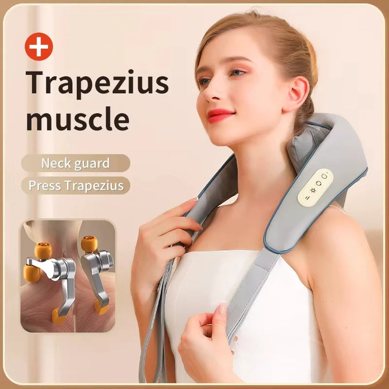 Electric Shiatsu Neck and Shoulder Massager Pillow